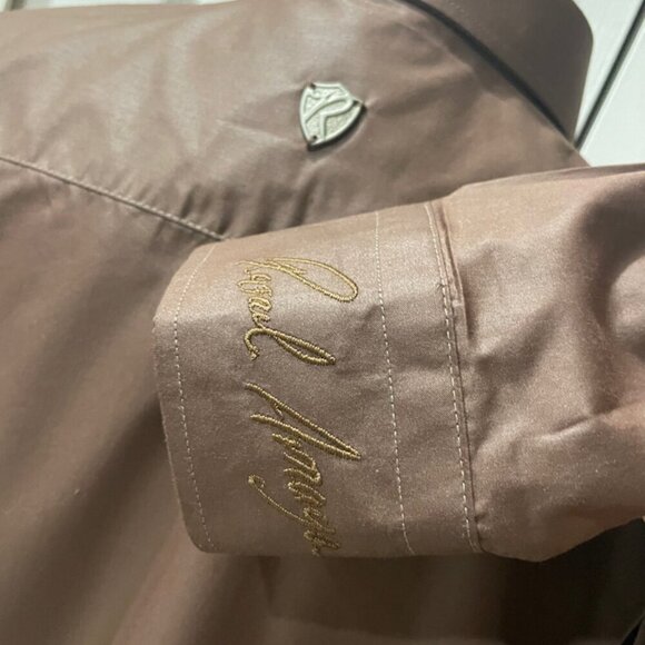 RAFAEL AMAYA SHIRT BUTTON DOWN BY RANGERS LEGEND XL CHOCOLATE STUDDED WESTERN - Picture 13 of 15